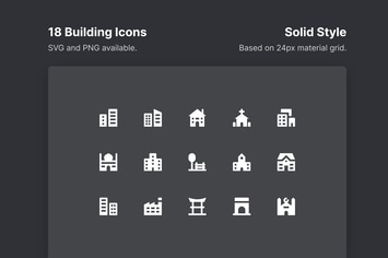Building Icons - Solid Style