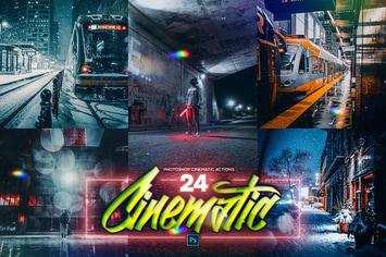 24 Cinematic PRO Photoshop Effects