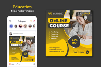 Online Course Banner Template