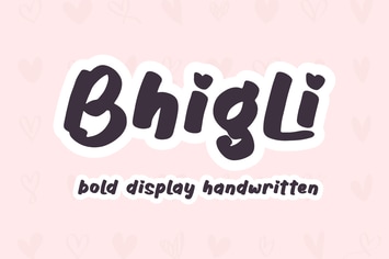 Bhigli Bold Display Handwritten Font