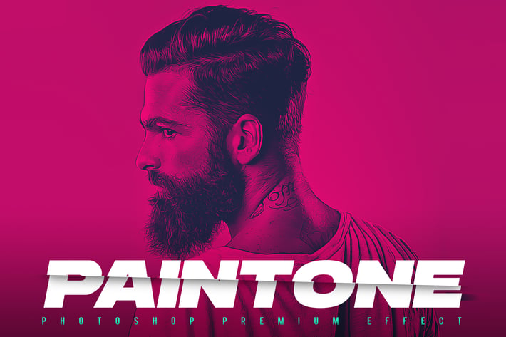 Paintone Photoshop Action - Duotone & Painting