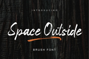 Space Outside | Casual Brush Font