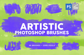 30 Artistic Photoshop Stamp Brushes Vol.1