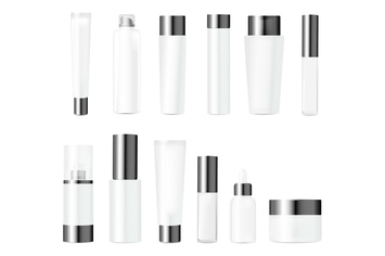 Realistic Bottles for Various Cosmetics