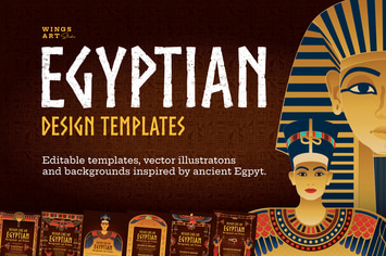 Egyptian Illustrations and Poster Templates