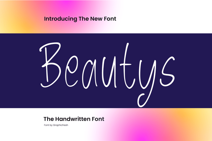 Beautys - The Handwritten Font