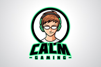 Calm Gamer Character Mascot Logo
