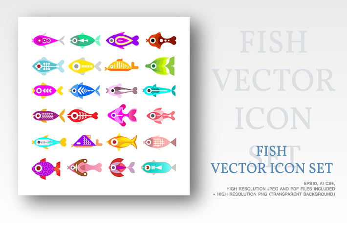 Aquarium Fish Vector Icons