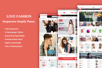 LoveFashion - Drag & Drop Builder Shopify Theme 