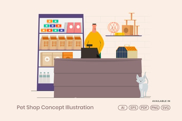 Pet Shop Concept Illustration 