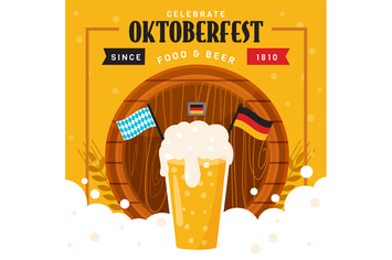 Oktoberfest Beer Illustration