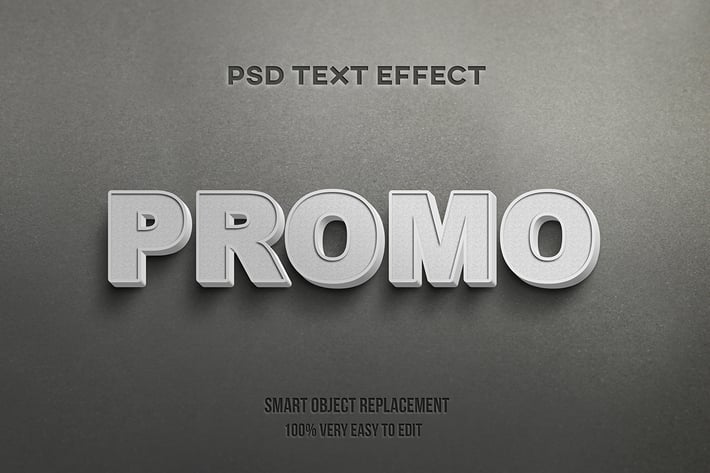 White concrete text effect