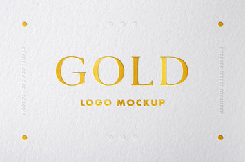 Gold Foil Logo Mockup