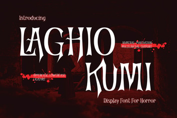 Laghio Kumi - Display Horror Font