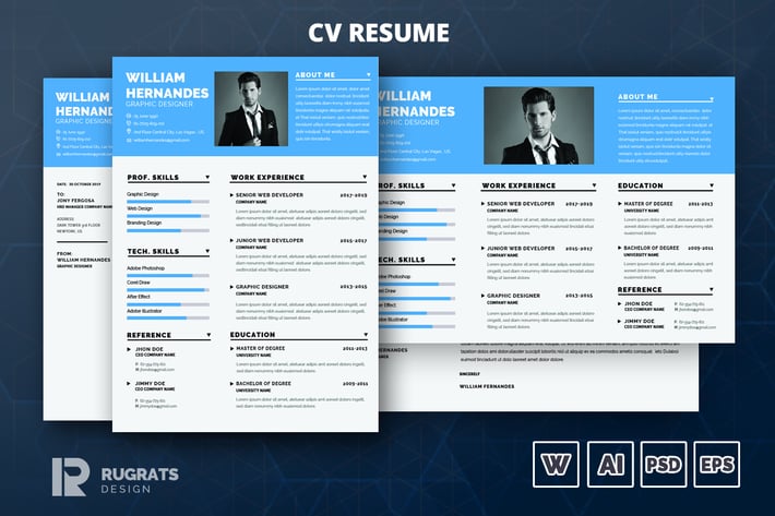 Minimalist CV  Resume R9 Template