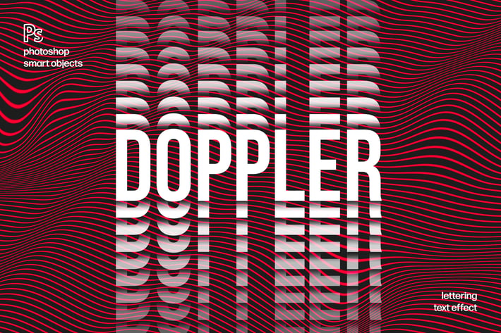 Doppler Distortion Text Effect
