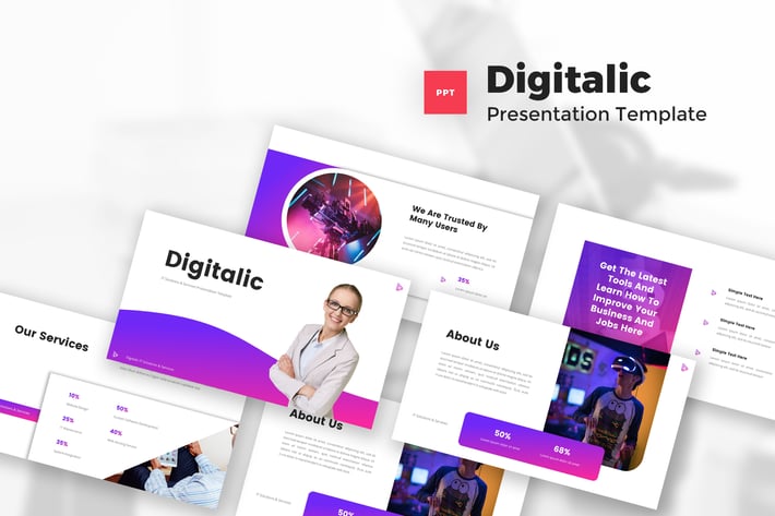 Creative IT Solutions & Services PowerPoint Templa