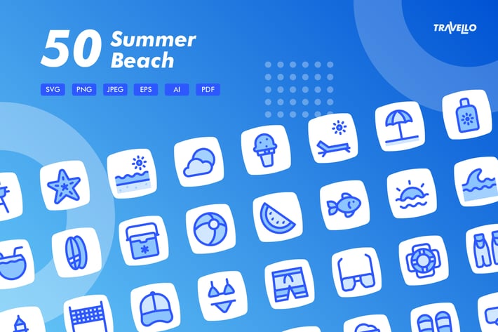 Travello Summer Beach Icons