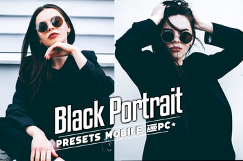 Black Tones Portrait Lightroom Presets Mobile & PC