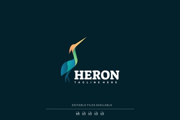 Heron Gradient Colorful Logo