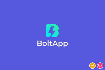 Bolt App - Fast, Thunder, Letter B, Logo Template