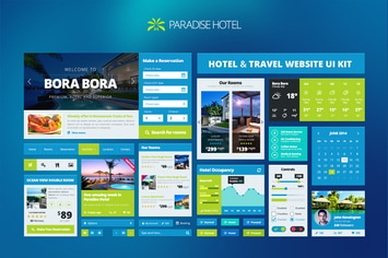 Hotel/Travel Booking Website UI Kit - Part 1