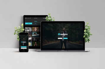 Modpic Creative App page Sketch Template