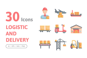 30 Logistic and Delivery Icons