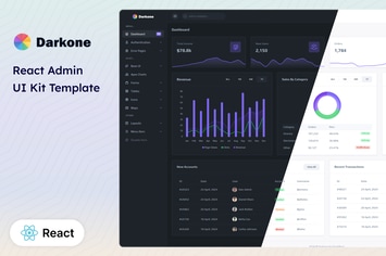 React Dashboard and UI Kit Template - Darkone