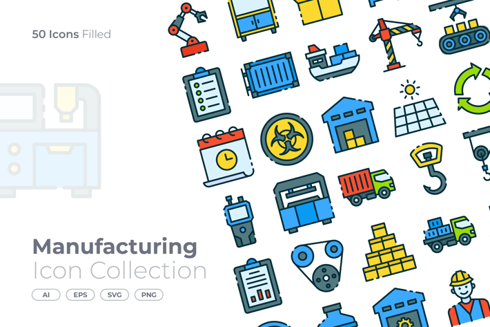 Manufacturing Filled Icon