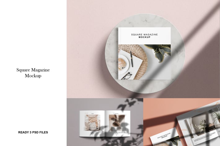 Square magazine Mockup