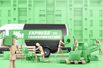 Wooden Movers Monochrome Scene Mockup