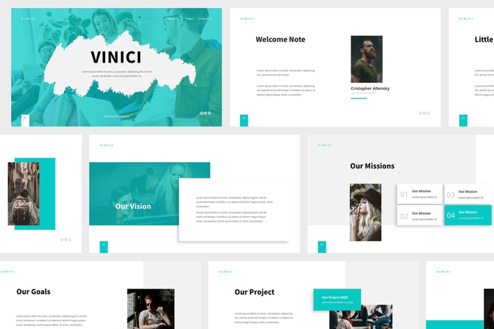Vinici Pitch Deck Powerpoint Template