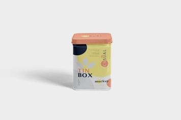 Metallic Box Packaging Mockups