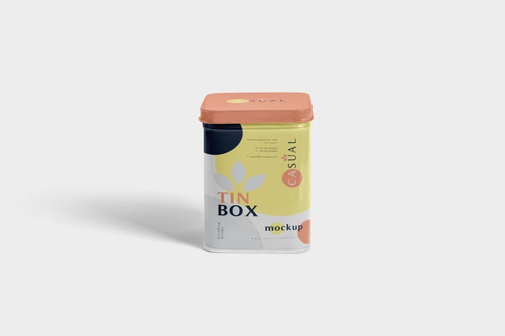 Metallic Box Packaging Mockups
