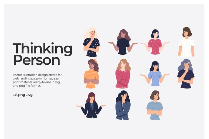 Thinking Person - Illustration