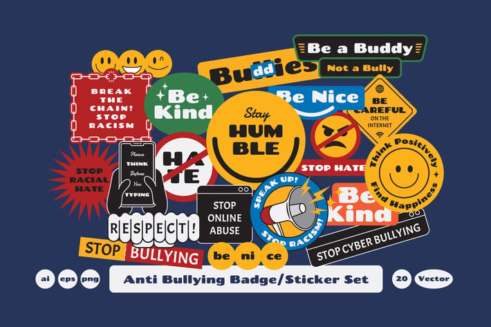 Anti Bullying Badge Sticker