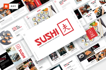 SUSHI - Japanese Food Powerpoint Template