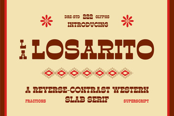 La Losarito – Reverse Contrast Western Font