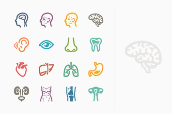 Colored Medical Specialties Icons Set 1 - Sympa