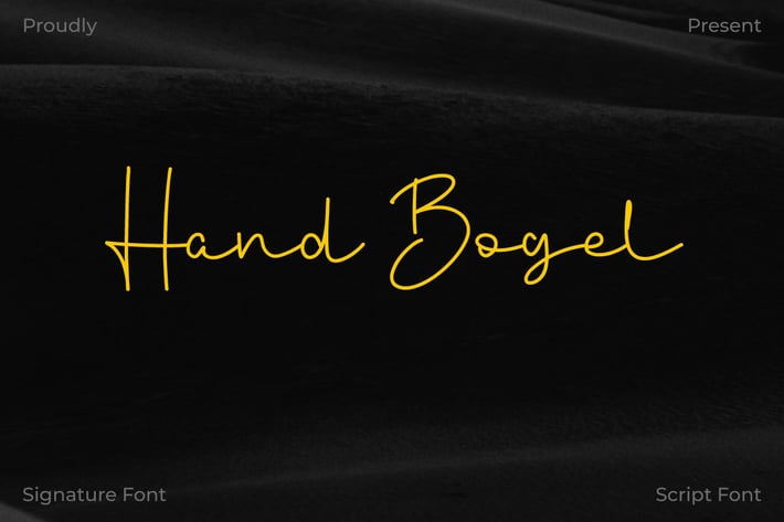 Hand Bogel - Signature Script Font