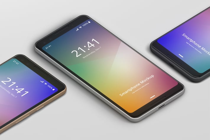Smart Phone Mockup Pixel 3
