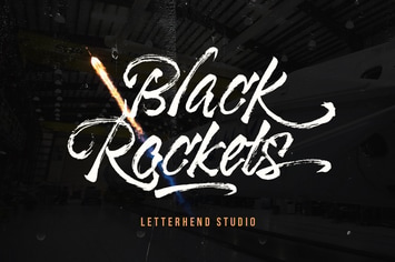 Black Rockets - Dry Brush Font