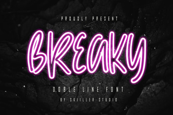 Breaky - Double Line Font