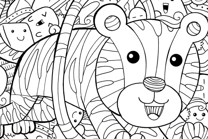 Tiger Circus Doodle
