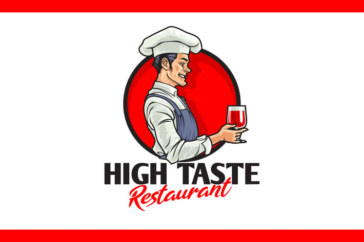 Cartoon Chef Character Mascot Logo