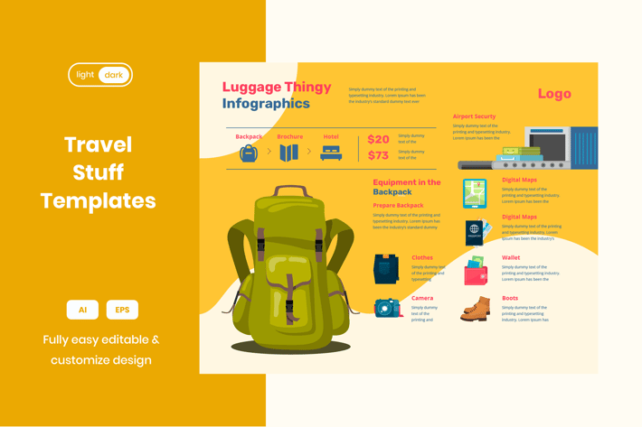 Travel Equipment  Infographic