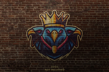 Esport logo grafitty mockup