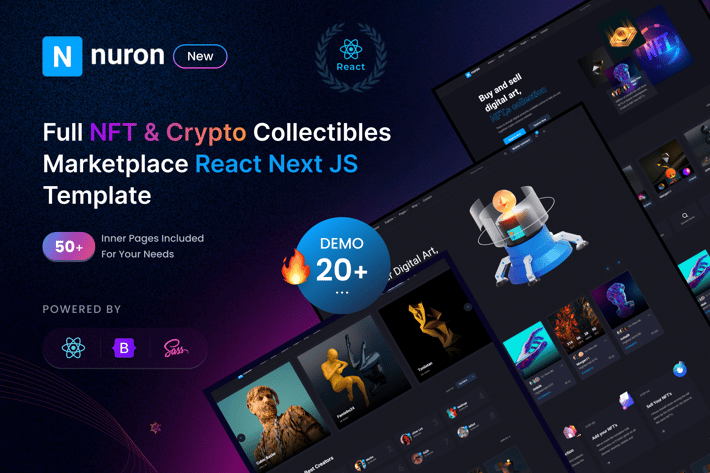Nuron - NFT Marketplace React NextJS Template
