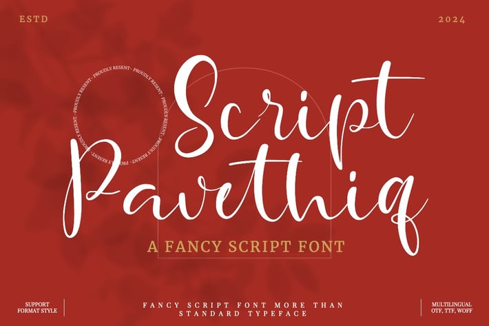 Pavethiq - Fancy Script Font